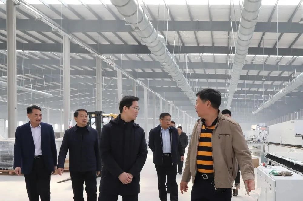 省工业和信息化厅装备产业处处长赵明带队到泰森日盛集团开展智能制造新模式应用项目验收