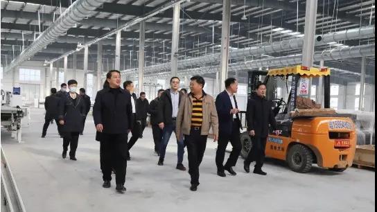省工业和信息化厅装备产业处处长赵明带队到泰森日盛集团开展智能制造新模式应用项目验收